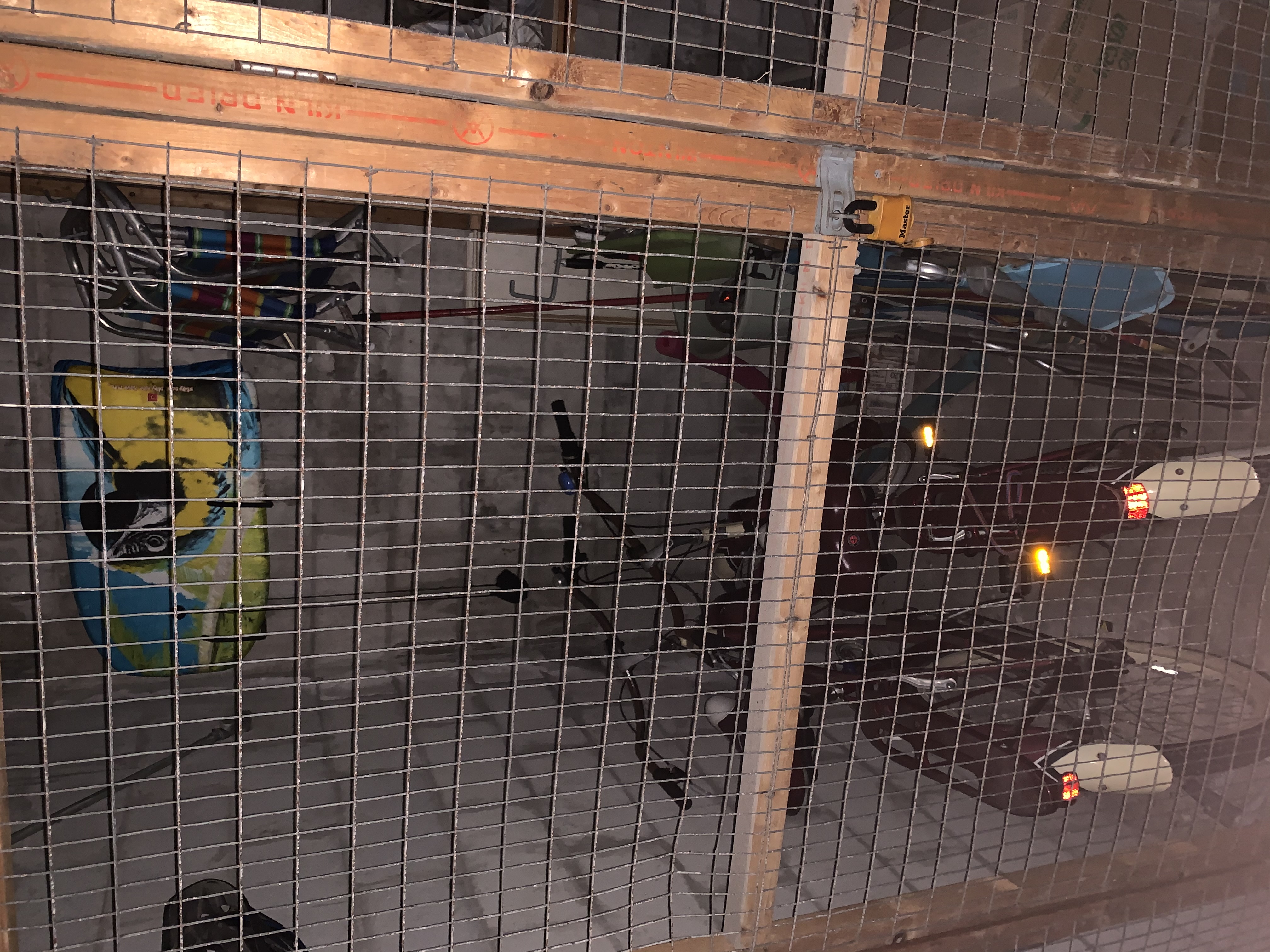 On-site locked storage cage